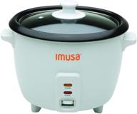 🍚 ideal kitchen companion: imusa usa gau-00011 electric nonstick rice cooker - 3-cup (uncooked) 6-cup (cooked), white логотип