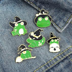 img 1 attached to 🐸 Gillna Cute Frog Enamel Pins for Kids, Cartoon Animal Brooch Pin Badges for Clothing Backpack Funny Novelty Enamel Lapel Pin DIY Jewelry Decoration (Set of 5)