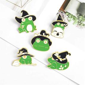 img 2 attached to 🐸 Gillna Cute Frog Enamel Pins for Kids, Cartoon Animal Brooch Pin Badges for Clothing Backpack Funny Novelty Enamel Lapel Pin DIY Jewelry Decoration (Set of 5)
