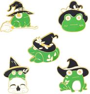 🐸 gillna cute frog enamel pins for kids, cartoon animal brooch pin badges for clothing backpack funny novelty enamel lapel pin diy jewelry decoration (set of 5) logo