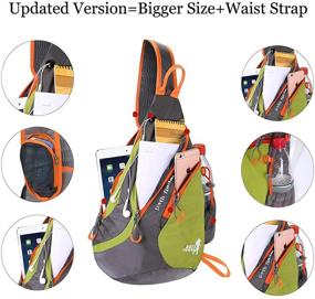 img 3 attached to 🎒 SEEU Ultralight Sling Bag Backpack: Stylish, Spacious and Versatile 20L Chest Bag for Women, Men, and Kids