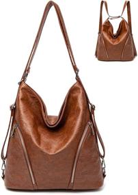 img 4 attached to 👜 Большие сумки-хобо HARRELSA для женщин - плечевая сумка, рюкзак и сумка с съемным ремнем