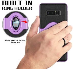 img 3 attached to 📱 eSamcore Samsung Galaxy Note 8 Case - Ring Holder Kickstand, Purple + Dashboard Magnetic Car Mount