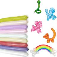 260q magic long balloons 100pcs latex twisting balloons for ultimate party decor: animal shapes, birthdays, clowns, weddings & more! логотип