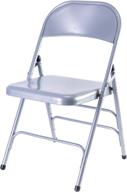 🪑 stylish and sturdy: bold tones folding chair in gray with full metal construction and triple bracing logo