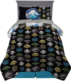 img 3 attached to 🦖 Franco Kids Bedding Super Soft Comforter and Sheet Set with Sham, Jurassic World - Twin Size