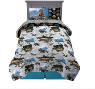 🦖 franco kids bedding super soft comforter and sheet set with sham, jurassic world - twin size logo