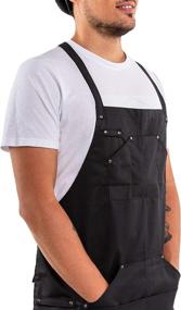 img 3 attached to 🔥 Premium Waterproof Heavy Duty Black Master Chef Apron for Men and Women with Pockets - BBQ Grill and Kitchen Apron for M to XXL Sizes