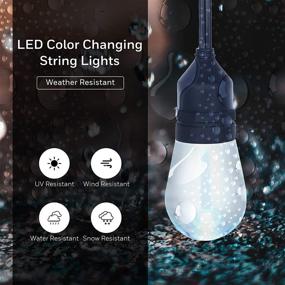 img 2 attached to 🌈 Honeywell 24FT Linkable Water Resistant LED Color Changing String Light: Create Backyard Ambience with Remote Control, Commercial Grade Patio Lights