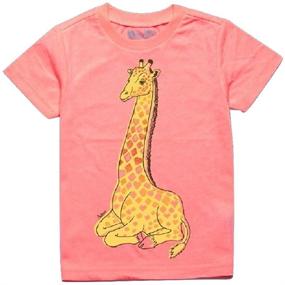 img 1 attached to Peekaboo Zoo Toddler Sleeve Tshirt - Girls' Clothing Tops, Tees, and Blouses