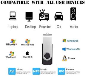 img 3 attached to 🔌 10-пакет флэш-накопителей USB объемом 2 ГБ оптом | Флешка на 2 ГБ USB 2.0 из металла с индикатором LED и плетеными шнурками | Хранение данных (2ГБ, черный)