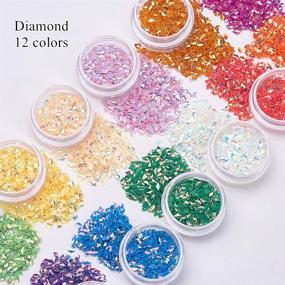 img 3 attached to OLYCRAFT 39 Boxes Glitter Sequins: Sparkle & Shine with Iridescent Flakes & Chunky Glitters for Epoxy Resin Crafts, Makeup, Nail Arts, Hair & Body Decorations