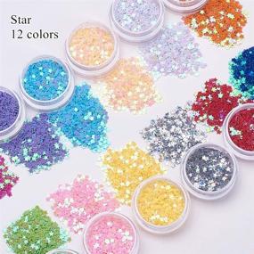 img 2 attached to OLYCRAFT 39 Boxes Glitter Sequins: Sparkle & Shine with Iridescent Flakes & Chunky Glitters for Epoxy Resin Crafts, Makeup, Nail Arts, Hair & Body Decorations