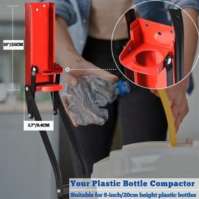 img 1 attached to 🍾 MinliGUY Aluminum Can Crusher - Wall Mounted Recycling Tool for Soda/Beer/Seltzer Cans- 16oz/500ML Capacity - Can Smasher with Bottle Opener (Red)