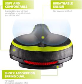 img 3 attached to 🚲 Discover the Ultimate Comfort with the Lushforest Bike Seat: Dual Shock Absorbing, Memory Foam, Waterproof Saddle Replacement for Mountain Bikes and Road Bikes, with Reflective Tape