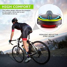 img 2 attached to 🚲 Discover the Ultimate Comfort with the Lushforest Bike Seat: Dual Shock Absorbing, Memory Foam, Waterproof Saddle Replacement for Mountain Bikes and Road Bikes, with Reflective Tape