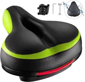 img 4 attached to 🚲 Discover the Ultimate Comfort with the Lushforest Bike Seat: Dual Shock Absorbing, Memory Foam, Waterproof Saddle Replacement for Mountain Bikes and Road Bikes, with Reflective Tape