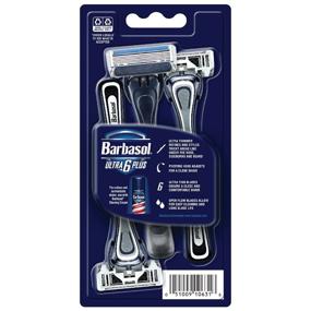 img 3 attached to 💈 Get a Close Shave with Barbasol Ultra 6 Plus Premium Disposable Razor Value Pack - 3 Packs (9 Razors)