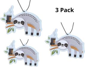 img 2 attached to 🦥 3-Pack Sleepy Sloth Car Air Freshener scented with Essential Oils by Fresh Fresheners - Enhance Your Car's Ambience with Lasting Fragrance