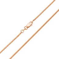 🌹 exquisite 14k rose gold 1mm wheat chain necklace featuring a convenient lobster clasp logo