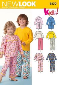 img 4 attached to 👶 Просторные схемы творчества от New Look 6170 - пижамы для малышей и детей (размеры 1/2-8)