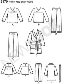 img 2 attached to 👶 Просторные схемы творчества от New Look 6170 - пижамы для малышей и детей (размеры 1/2-8)
