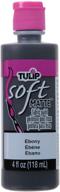 🌷 tulip 20404 soft fabric paint 4oz: elegant matte ebony shade for textile projects logo