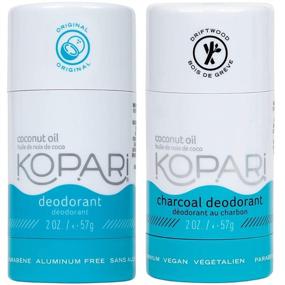 img 4 attached to 🥥 Kopari Original + Charcoal Aluminum-Free Deodorant - Non-Toxic, Paraben Free, Gluten Free & Cruelty Free Men's and Women's Deodorant - Organic Coconut Oil Infused - 2 Pack, 2.0 oz