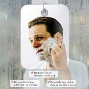 img 1 attached to 🪞 Portable Fogless Shaving Mirror for Bathroom - CozyCabin Anti-Fog Shower Mirror