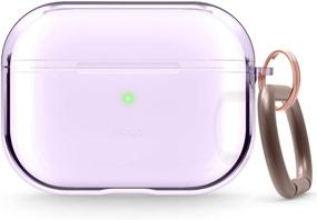 img 4 attached to Чехол elago для AirPods Pro Clear [лаванда] - гель-лента, уменьшение желтения, беспроводная зарядка - лучшая прозрачная защита