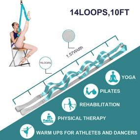 img 3 attached to 🦵 Adjustable Leg Stretcher Door Flexibility Splits Trainer and Stretching Leg Strap – Lengthen Ballet Stretch Band for Physical Therapy, Pilates, Dance, Gymnastics – Nonelastic Strap for Better SEO