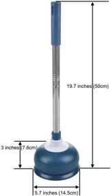 img 1 attached to 🚽 AUMUA Heavy Duty Toilet Plunger with Holder - Powerful Bathroom Clog Remover Tool, Strong Suction - Blue