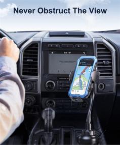 img 2 attached to 📱 Cup Holder Phone Mount with Vent Clip - Universal Cell Phone Cup Holder for Car, SUV, Truck, RVs - Adjustable & Ultra Steady - Compatible with iPhone 12/12 Pro/11/XS/8/7, Samsung S21/20, Google Pixel