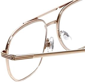 img 1 attached to 🤓 Metal Aviator Reading Glasses Calabria 1106 – Gun-Metal or Gold, 18 Power Option