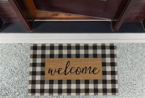 img 3 attached to 🚪 DII Natural Coir Doormat: Checkered Welcome Mat, 18X30