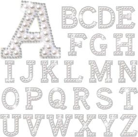 img 4 attached to 💎 Shimmering Rhinestone Glitter Alphabet Applique Supplies: Add Sparkle to Your DIY Projects!