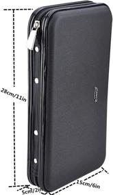 img 3 attached to Xiongye CD DVD Case: 72 Capacity Heavy Duty 📀 Wallet for Car - Sturdy Hard Shell, Protective Blu-ray Holder