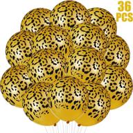 wild party fun with gejoy 36-piece leopard balloons: cheetah prints & jungle animal patterns for spectacular jungle zoo-themed celebrations! logo