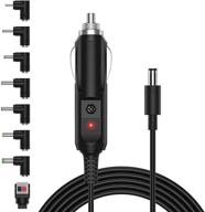 🔌 iberls 12v 2a car charger for philips, rca, dbpower portable dvd player, breast pump, camera, gps, speaker universal power supply cord 6.5ft with 8 connectors to cigarette lighter dc 5.5x2.1mm logo