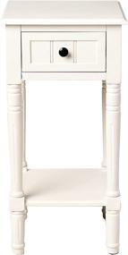 img 3 attached to 🏺 Enhance Your Space with the Décor Therapy Simplify Accent Table: Antique White Design and Convenient Drawer Included