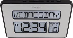 img 3 attached to 🕒 La Crosse Technology 513-1419BLv4-INT: Atomic Full Calendar Clock with Extra Large Digits - Ideal Elderly Gift with Backlight