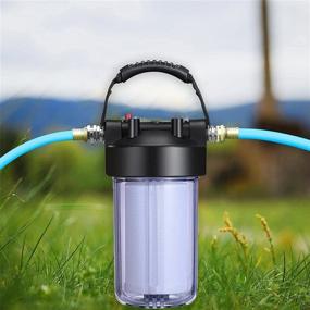 img 1 attached to 🚰 Kintim RV Water Filter System - Advanced 3 Stage Filtration, 90Psi Water Pressure, Clog-Resistant Pleated Polyester - Reduces Chlorine, Chloramine, VOCs & More