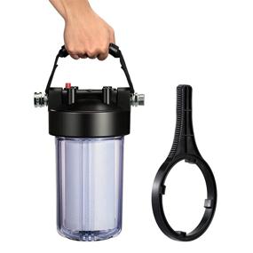 img 4 attached to 🚰 Kintim RV Water Filter System - Advanced 3 Stage Filtration, 90Psi Water Pressure, Clog-Resistant Pleated Polyester - Reduces Chlorine, Chloramine, VOCs & More