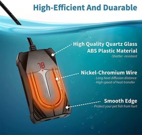 img 2 attached to 🐢 PONDFORSE 50W/100W Submersible Mini Aquarium Heater with Digital LED Temperature Display, Adjustable External Temperature Controller for Turtle Fish Tank