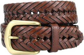 img 4 attached to Braided Leather Casual Thick Single Men's Accessories