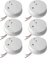kidde hardwired smoke alarm with battery backup & interconnect, pack of 6 - test-silence button logo
