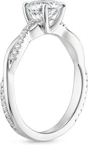 img 3 attached to Engagement Twisting Infinity Moissanite Platinum