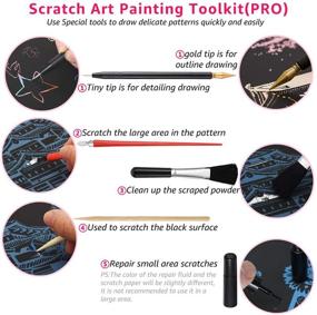 img 1 attached to Unleash Your Creativity: Fun Scratch Painting Kits for Adults & Kids
