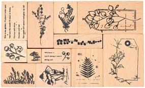 img 2 attached to Cliocoo 12Pcs Plants Rubber Stamp