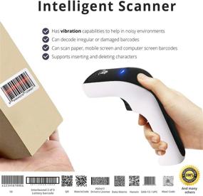 img 2 attached to 📱 ScanAvenger Wireless 2D Bluetooth Barcode Scanner: 3-in-1 Handheld Scanners - Cordless, Rechargeable 1D and 2D Scan Gun for Efficient Inventory Management - Portable, USB Bar Code/QR Code Reader